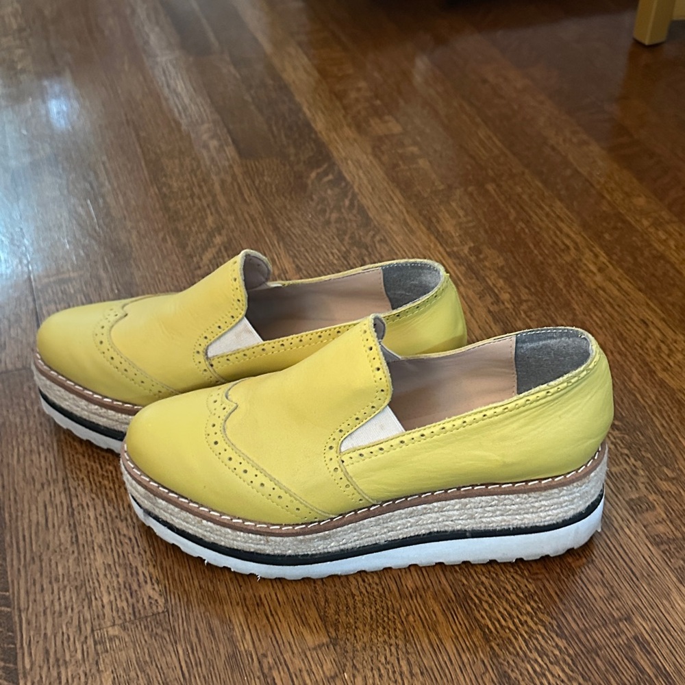 Yellow Platform Loafers
